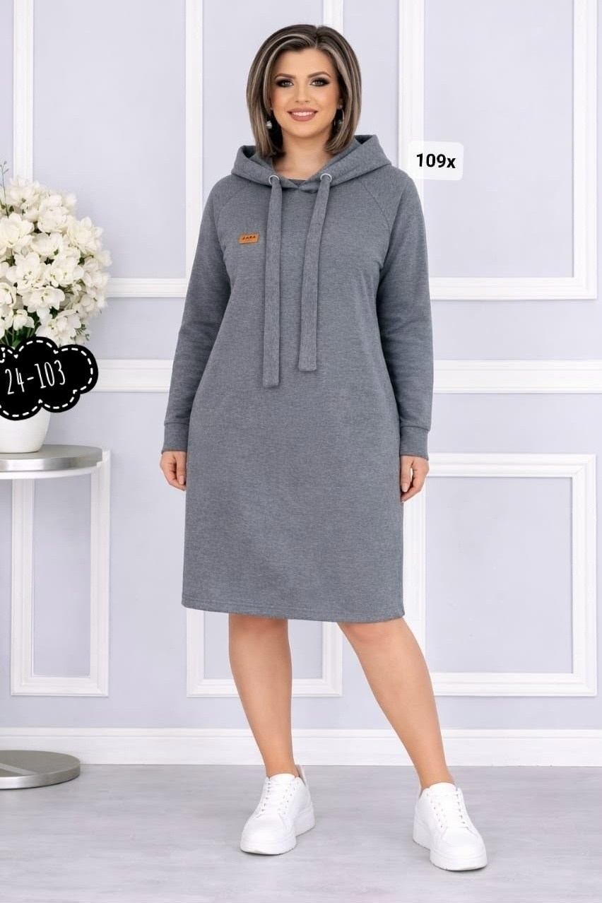 платье на флисе,теплое платье,трикотажное платье,платье спортивное,платье с капюшоном