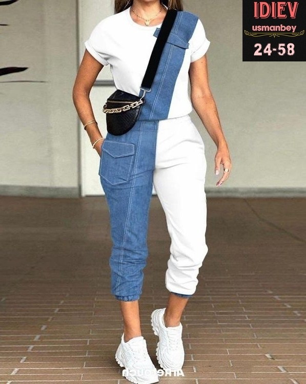 женский джинсовый комбинезон,джинсовые комбинезоны,женские комбинезоны,женский джинсовый костюм,женский джинсовый костюм в стиле пэчворк