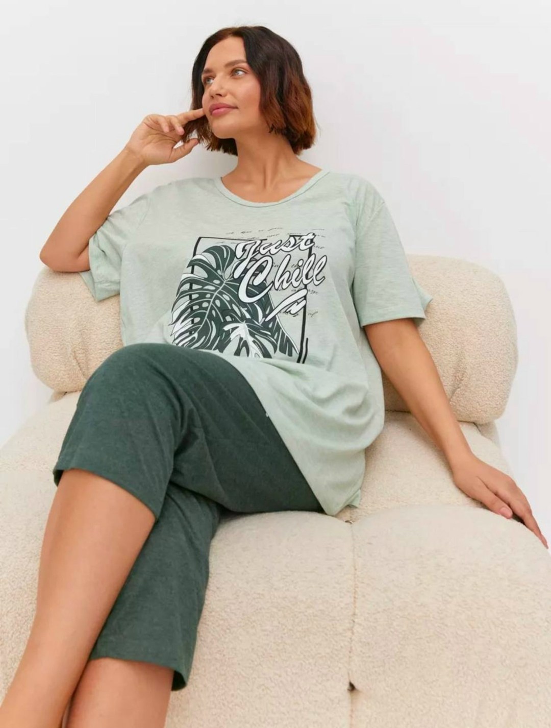 пижама с бриджами трикотажная,пижама с бриджами большие размеры,пижама с бриджами,женская пижама,пижама женская с футболкой