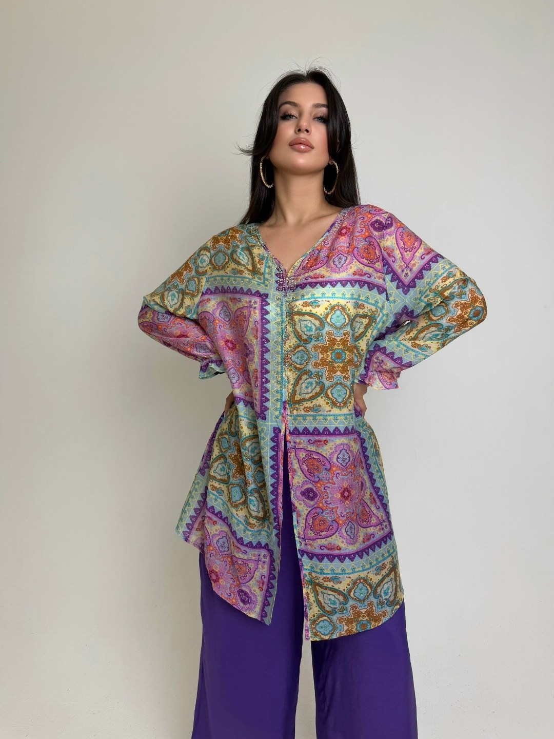 костюм в пижамном стиле,брючный костюм из штапеля,костюм с принтом,летние костюмы,