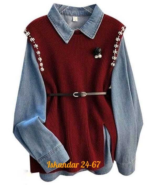 женский вязаный жилет,жилет с рубашкой,трикотажный жилет,свитер жилет,вязаный жилет