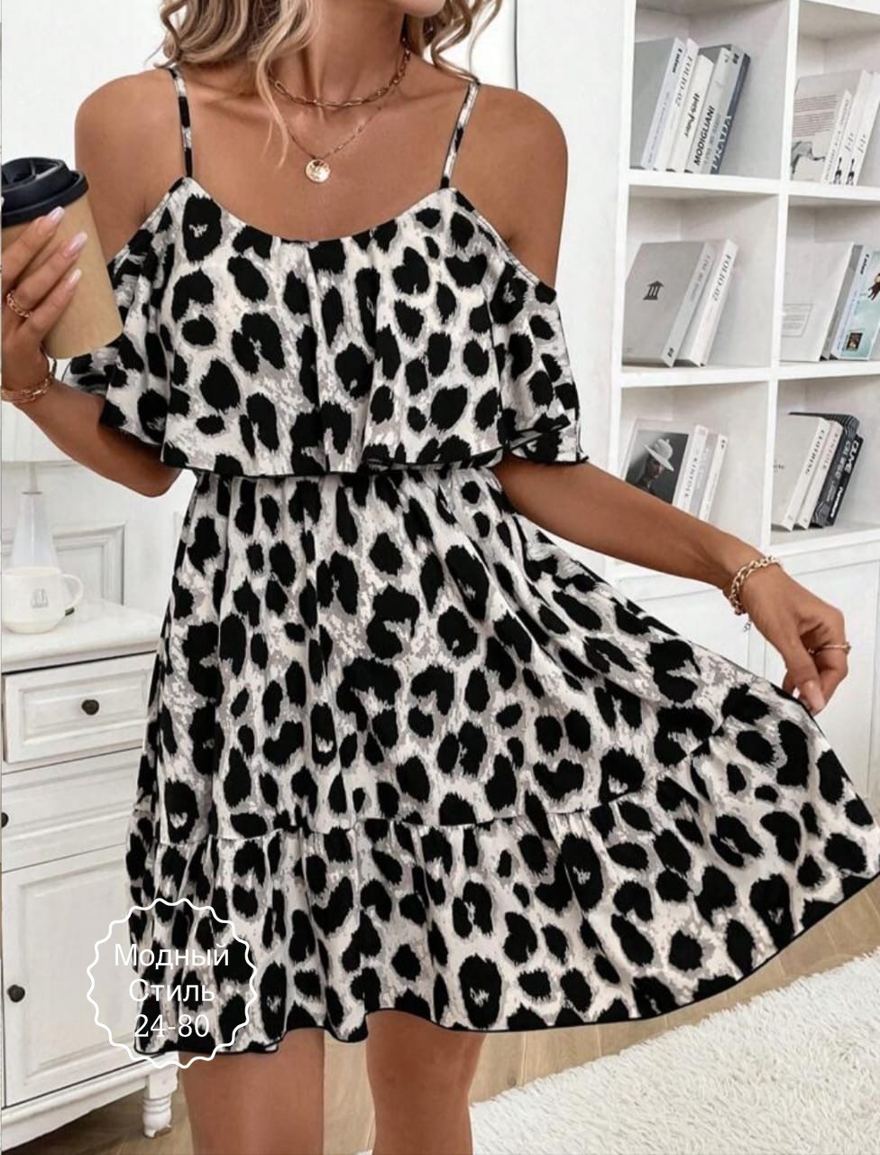 женское шифоновое платье с леопардовым принтом,платье леопардовое,платье с леопардовым принтом,платья женские модные,платье короткие