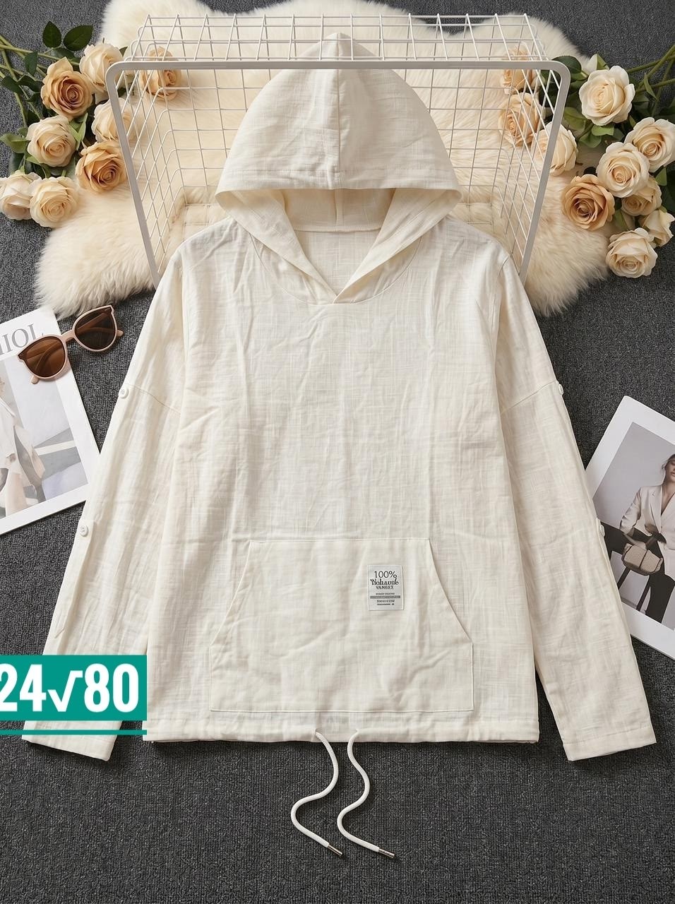 туника льняная,женская толстовка,женская туника,стильная туника,блузка с капюшоном