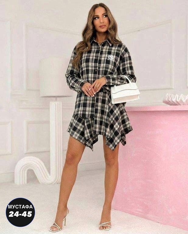 платье рубашка в клетку,костюм с юбкой и рубашкой,костюм с юбкой в клетку,платье в клетку,костюм в клетку