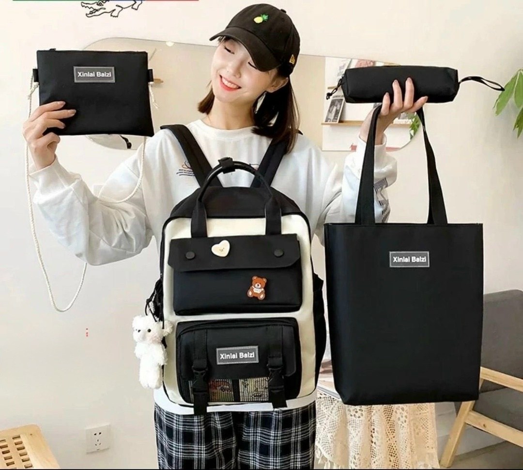 рюкзак korea look набор для девочек школьный,рюкзак школьный для подростков набор 4 в 1,школьные рюкзаки,комплект с рюкзаком школьный,портфель для подростков