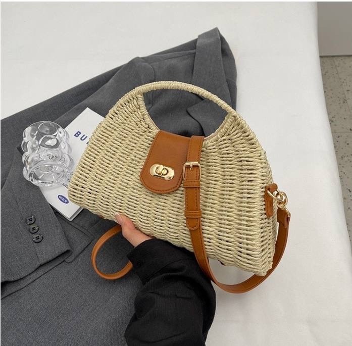 женская соломенная сумка,сумка лето 2026 широкая соломенная,соломенная сумка,сумки плетеная,ручная плетеная сумка