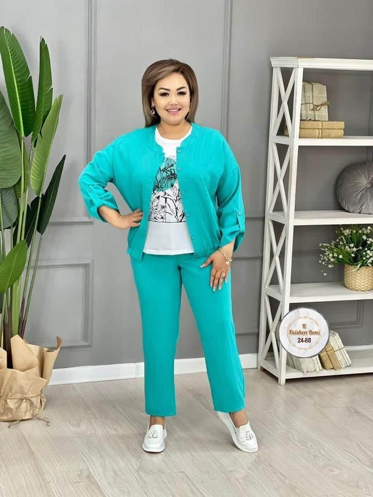 костюм тройка лен женский,костюм женский большие размеры,женские костюмы больших размеров,костюм классический,костюм женский больших размеров арт. 11415721