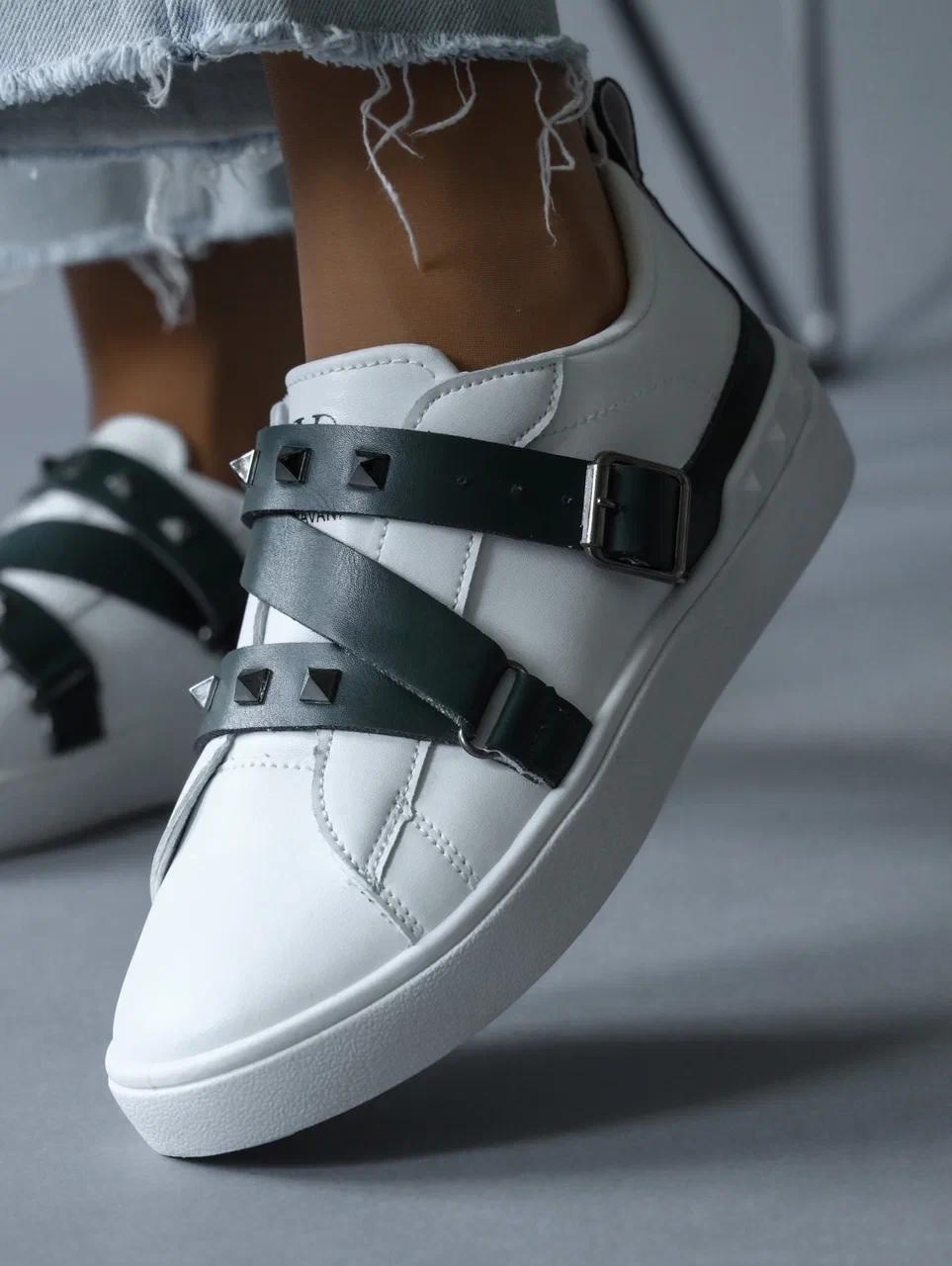 , модная, женская,кроссовки с ремешком,valentino кроссовки