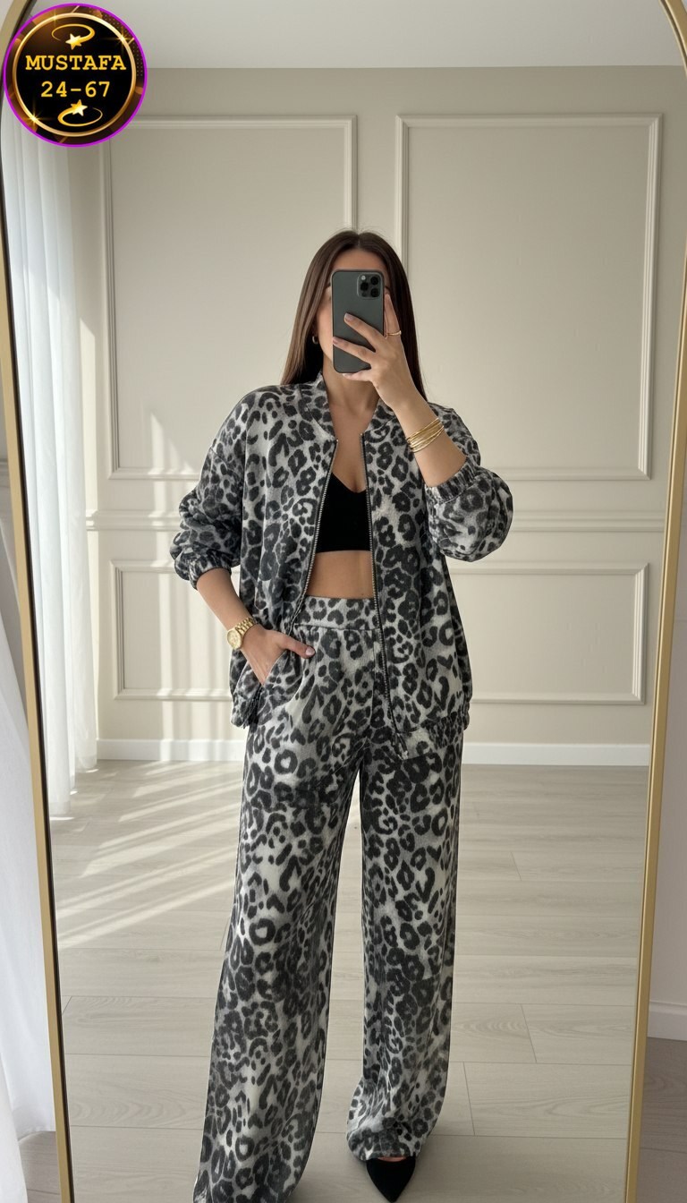 женский спортивный костюм с леопардовым принтом,костюм женский,костюм с брюками,костюм женский флис,женский костюм тройка лео леопардовый