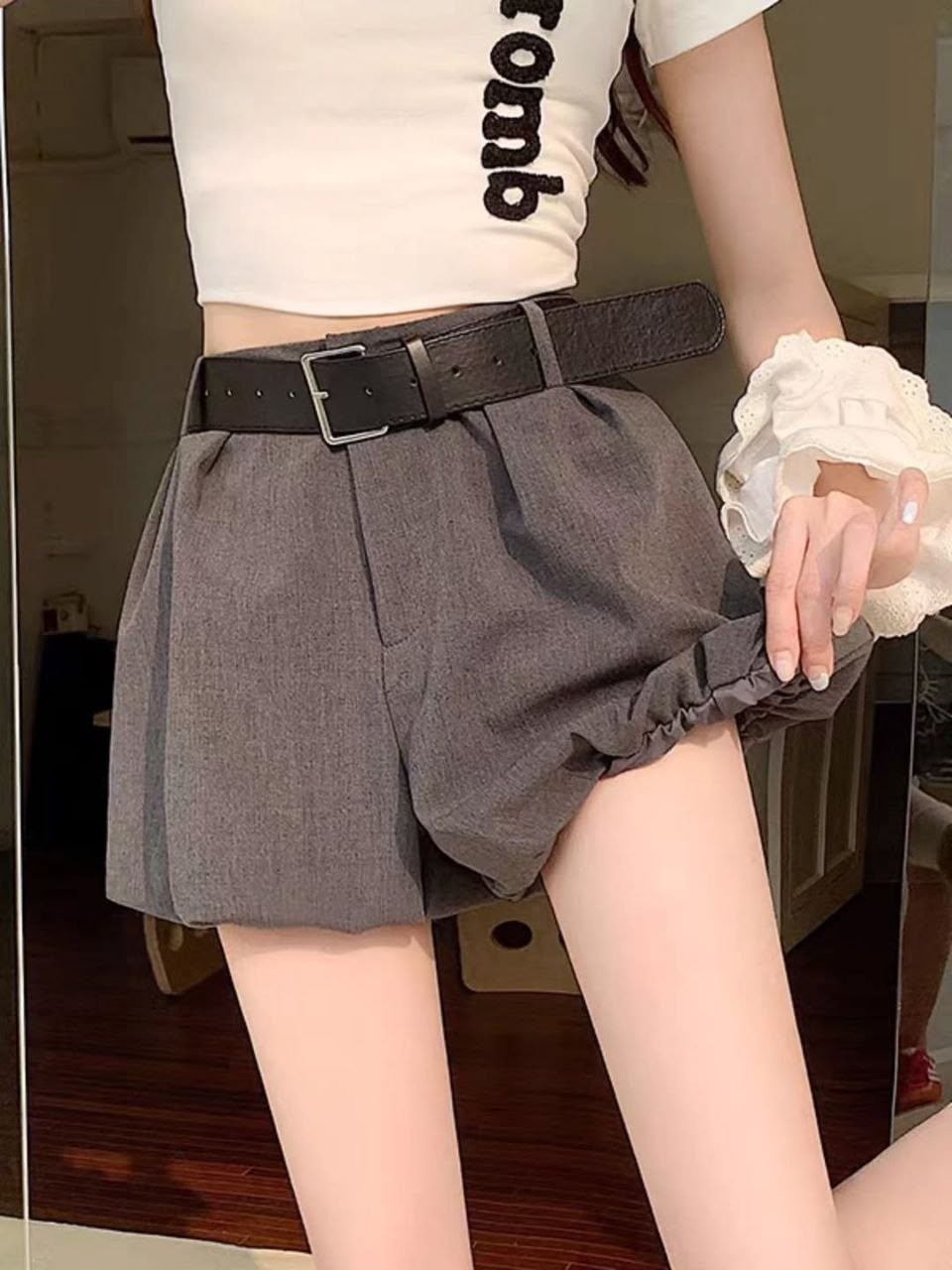 женские шорты,широкие шорты,шорты с высокой талией,повседневные шорты,юбка шорты женская