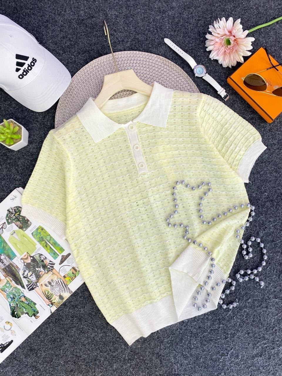 женская кофта,кофта поло,кофточка,женская футболка-поло с коротким рукавом голубая кофта vi&so 477159029,вязаная рубашка