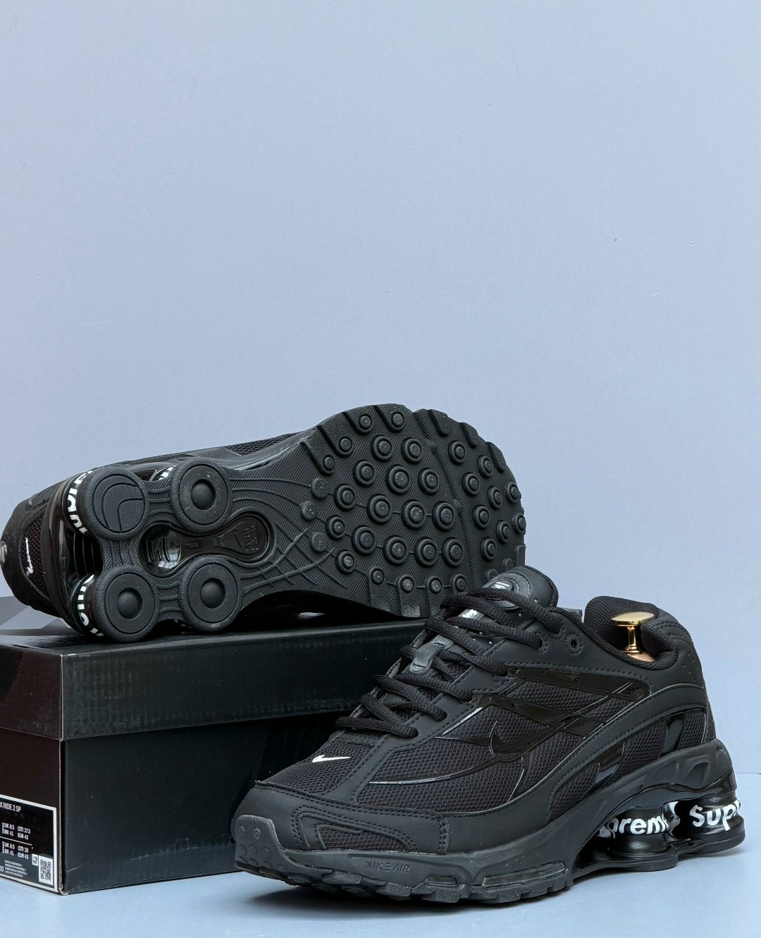 supreme x nike shox ride 2,supreme nike shox ride 2,nike shox ride 2,кроссовки,кроссовки supreme x nike shox ride 2 sp черные