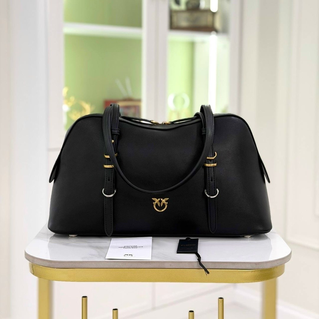 сумка pinko женская,сумки pinko,сумка,сумка тоут pinko,черная кожаная сумка