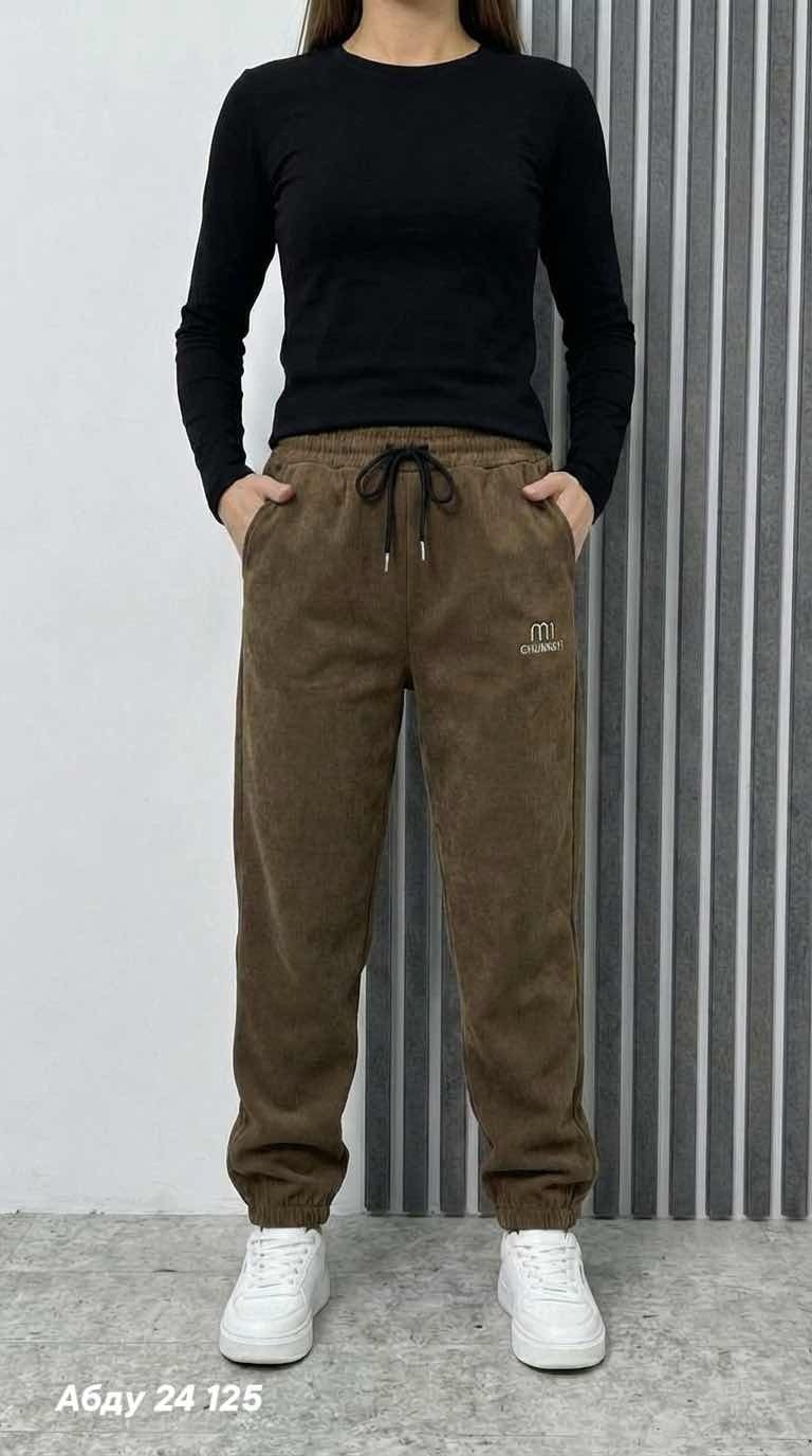 брюки джоггеры вельветовые утепленные h&a collection,брюки джоггеры,брюки вельветовые джоггеры moliza,женские брюки,штаны женские