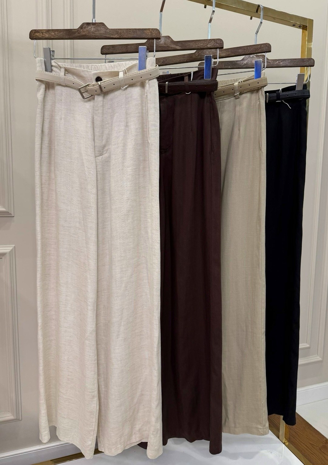 брюки палаццо широкие с высокой талией maemo,брюки палаццо,бежевые брюки,брюки широкие,модные брюки