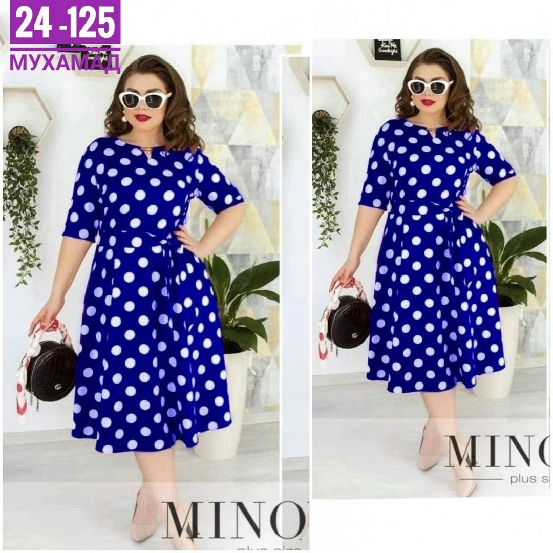 женские платья больших размеров,платье большие размеры,платье в горошек ,платье женское в горошек ,женское платье в горох