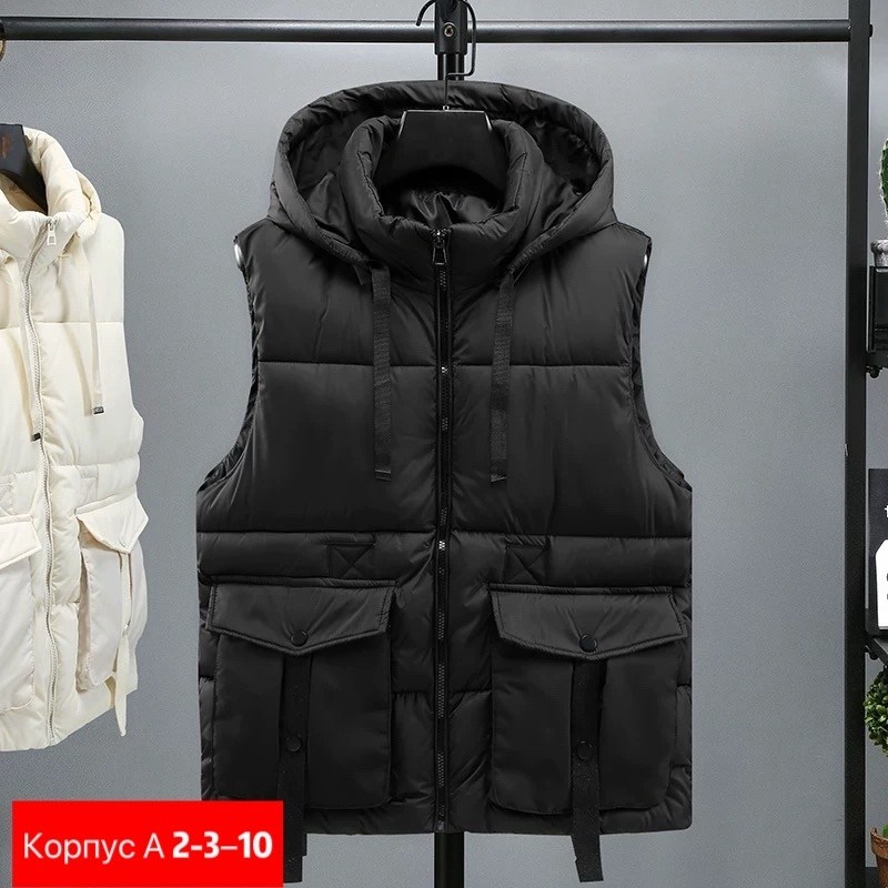 мужской жилет с капюшоном,жилет с капюшоном,жилетка повседневная,жилет,жилет повседневный