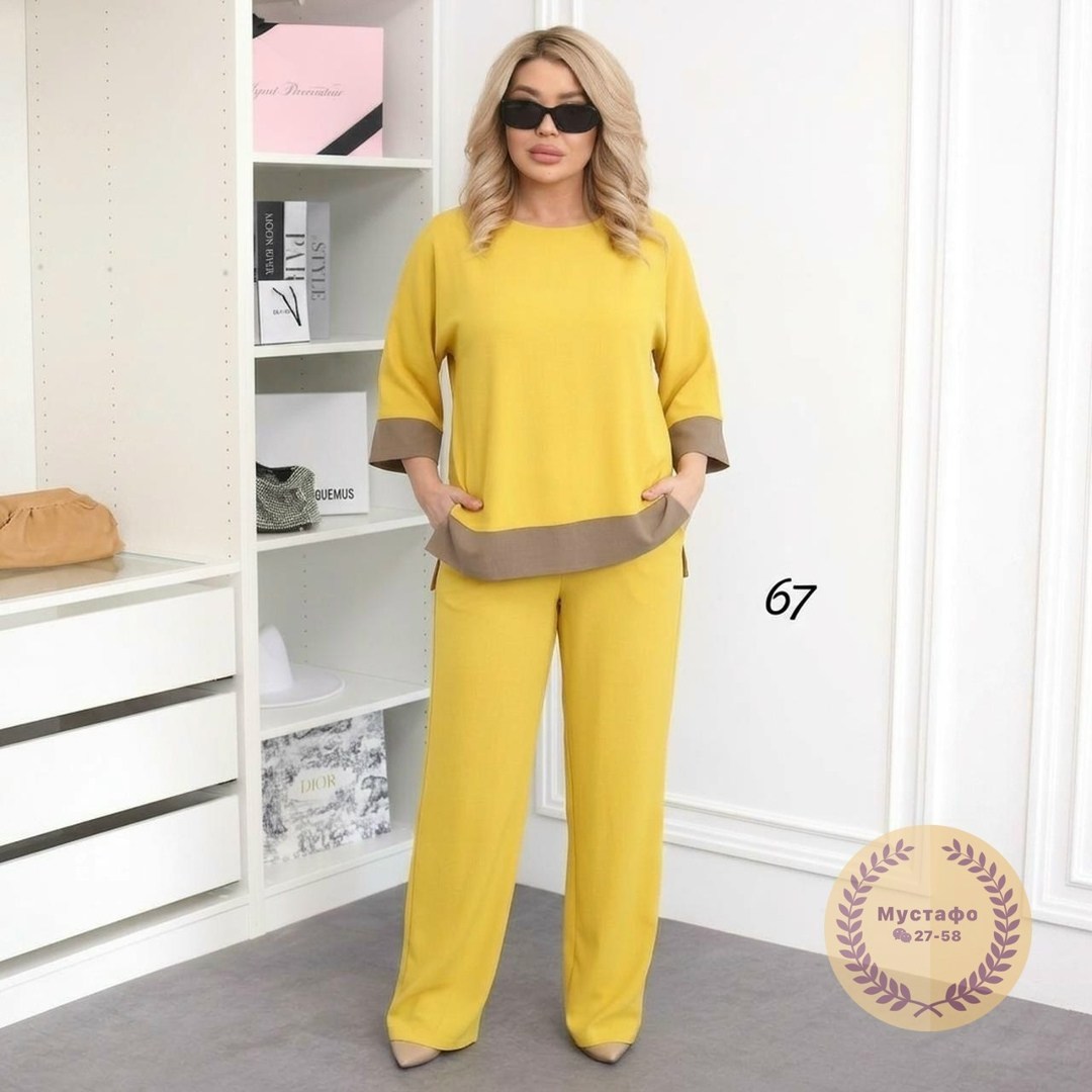 брючный костюм больших размеров,костюм женский,брючный горчичный женский костюм-двойка большого размера,костюм женский брючный,костюм с брюками