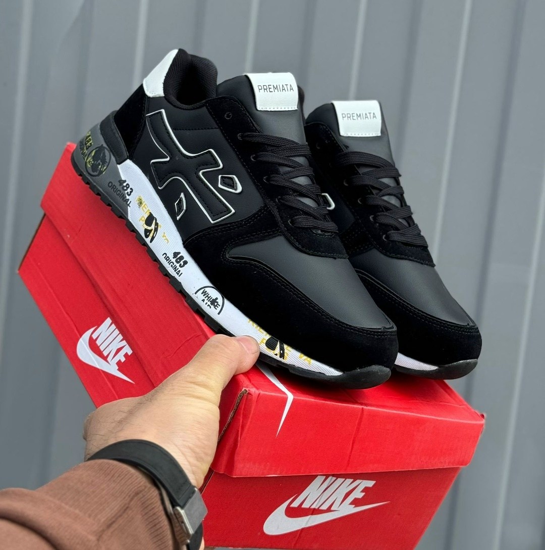 мужские кроссовки premiata,premiata кроссовки,premiata 483 оригинал,кроссовки premiatа,кроссовки premiata mick 483 комбинированные черные