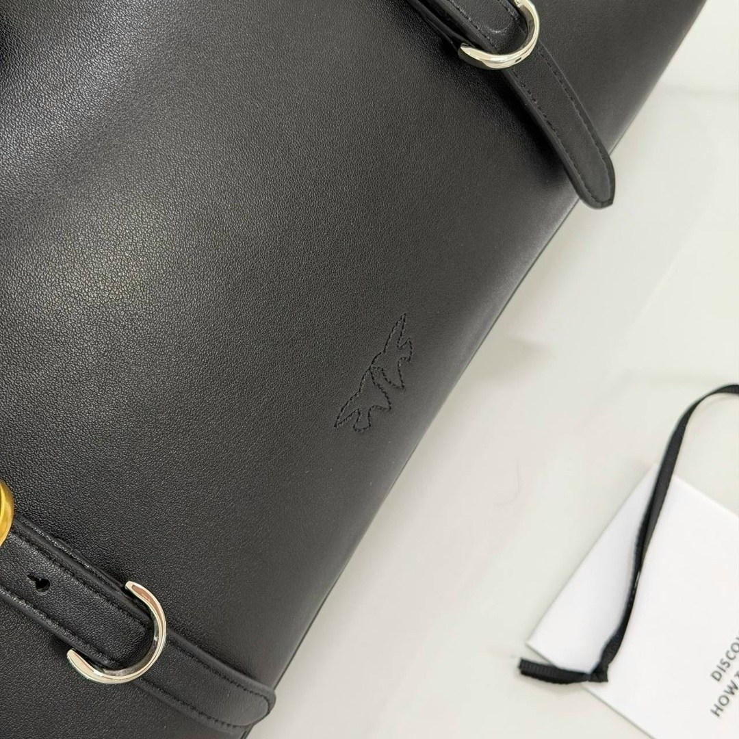 сумка pinko женская,сумки pinko,сумка,сумка тоут pinko,черная кожаная сумка