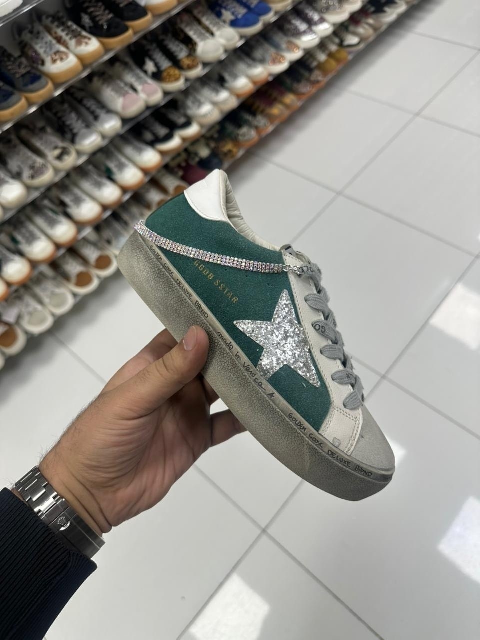 golden goose кеды hi star с блестками белый,,кроссовки golden goose,golden goose sneakers,golden goose