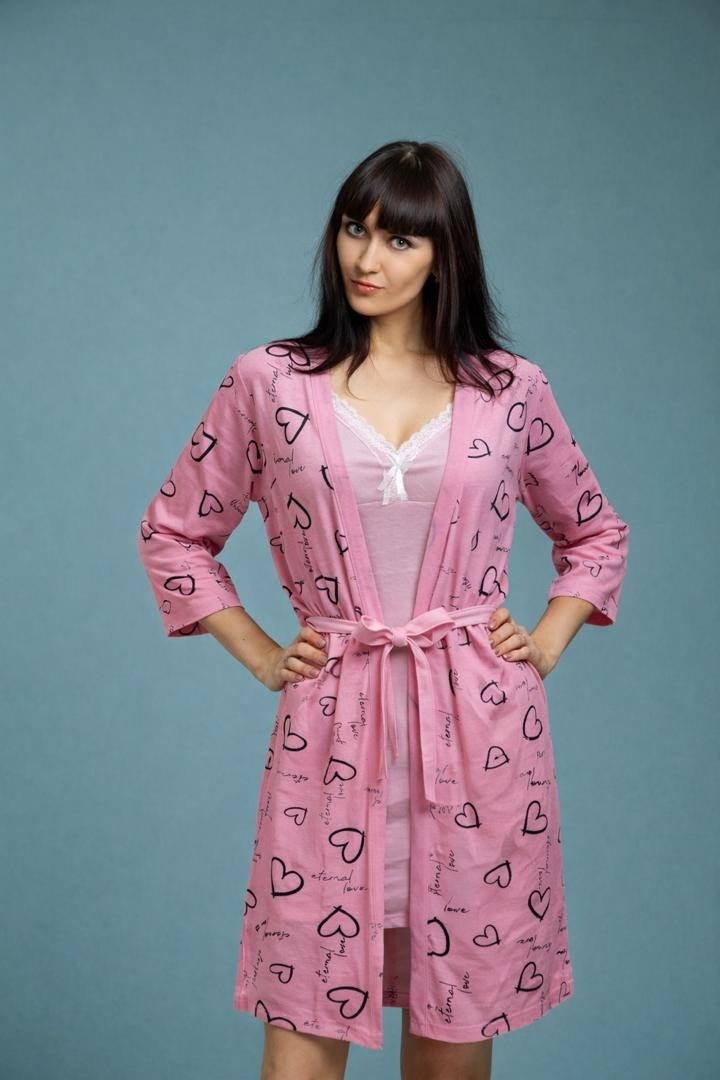 женский халат,комплект домашний женский,домашний халат,комплект халат сорочка,пеньюар комплект