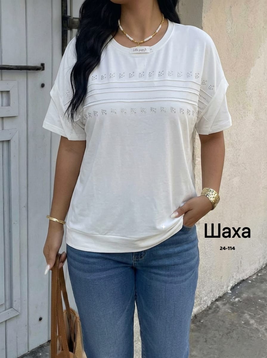 футболка женская,шикарная одежда,футболка со стразами,футболка оверсайз со стразам