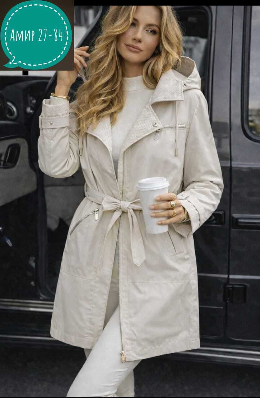плащ beautiful&free 6166 бежевый,плащ женский,бежевый плащ,плащ куртка,куртка тренч