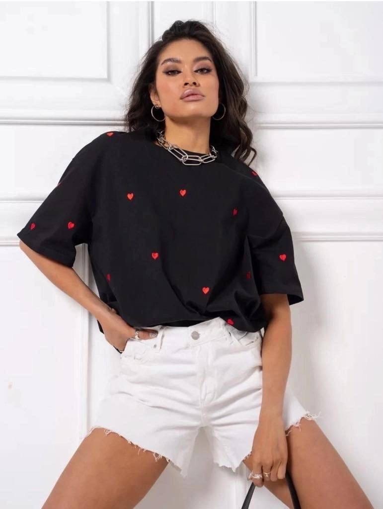 футболки оверсайз женские,футболки оверсайз,футболка оверсайз с принтом сердце fashion_style 221946500,футболки оверсайз с принтами,женская футболка