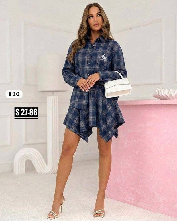платье рубашка в клетку,костюм с юбкой и рубашкой,платье в клетку,костюм с юбкой в клетку,костюм в клетку