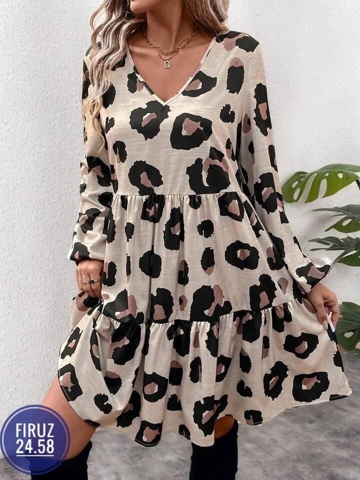 платье с леопардовым принтом,шифоновое леопардовое платье,платье стильное,стильное женское платье,леопардовые платья