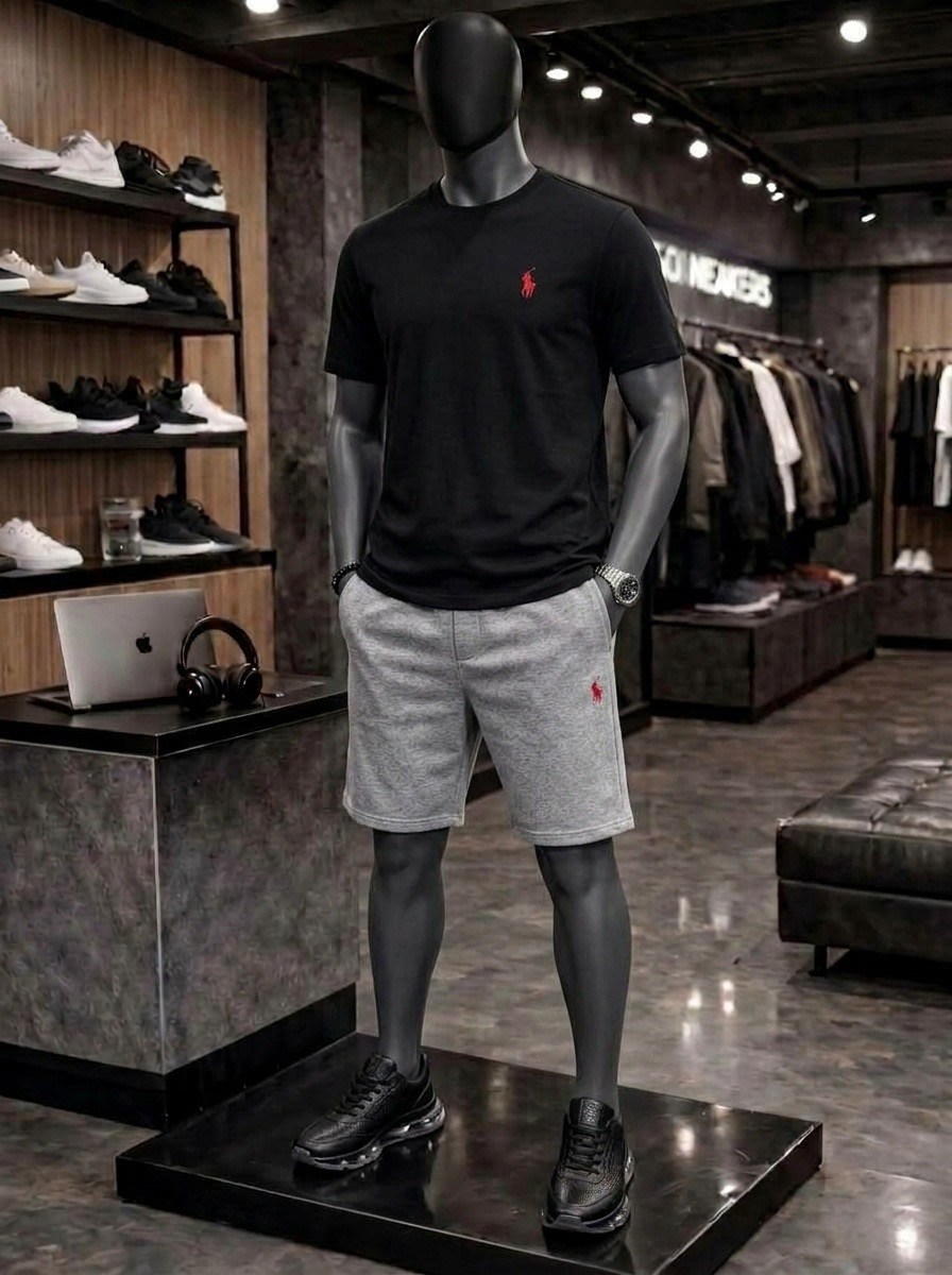 мужские шорты,спортивные шорты,мужская мода,серые шорты,шорты поло
