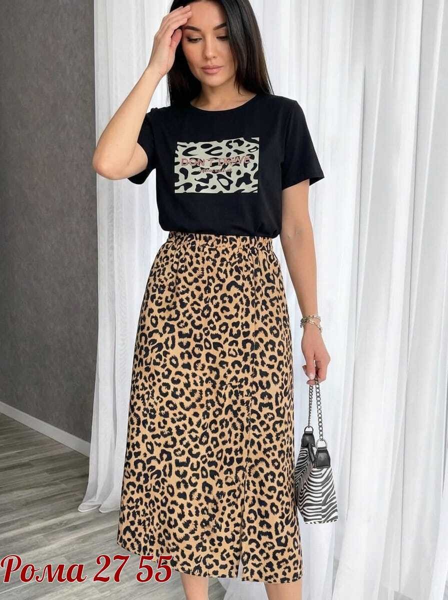 юбка,юбка женская,юбка стильная,юбка миди,леопардовая юбка