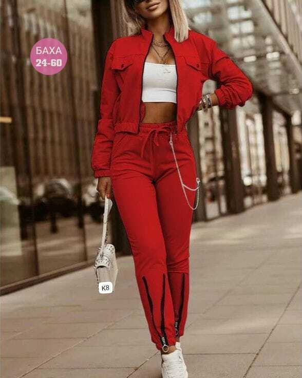 женские спортивные костюмы,стильные костюмы,костюм повседневный спортивный,спортивный костюм красный женский топ,повседневный костюм