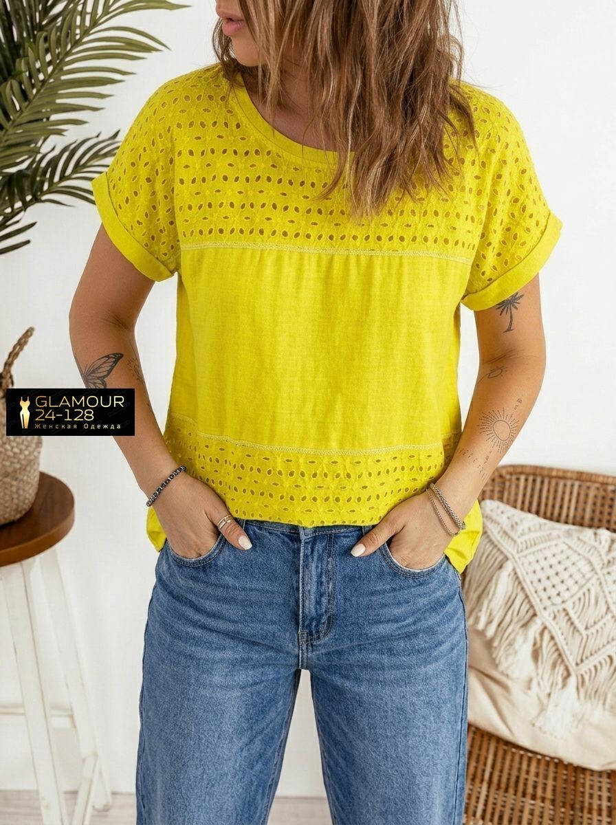 блузка с круглым вырезом,летняя блузка,блуза с короткими рукавами,блузка вязаная,блузка модная