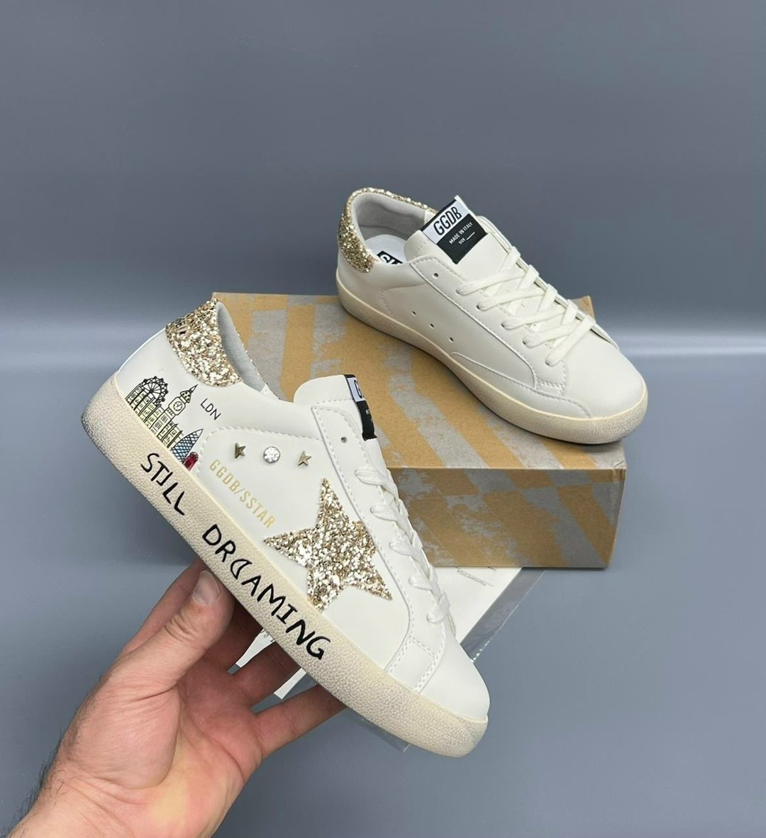 кроссовки golden goose,кеды golden goose,,golden goose,кеды голден гусы бело коричневые
