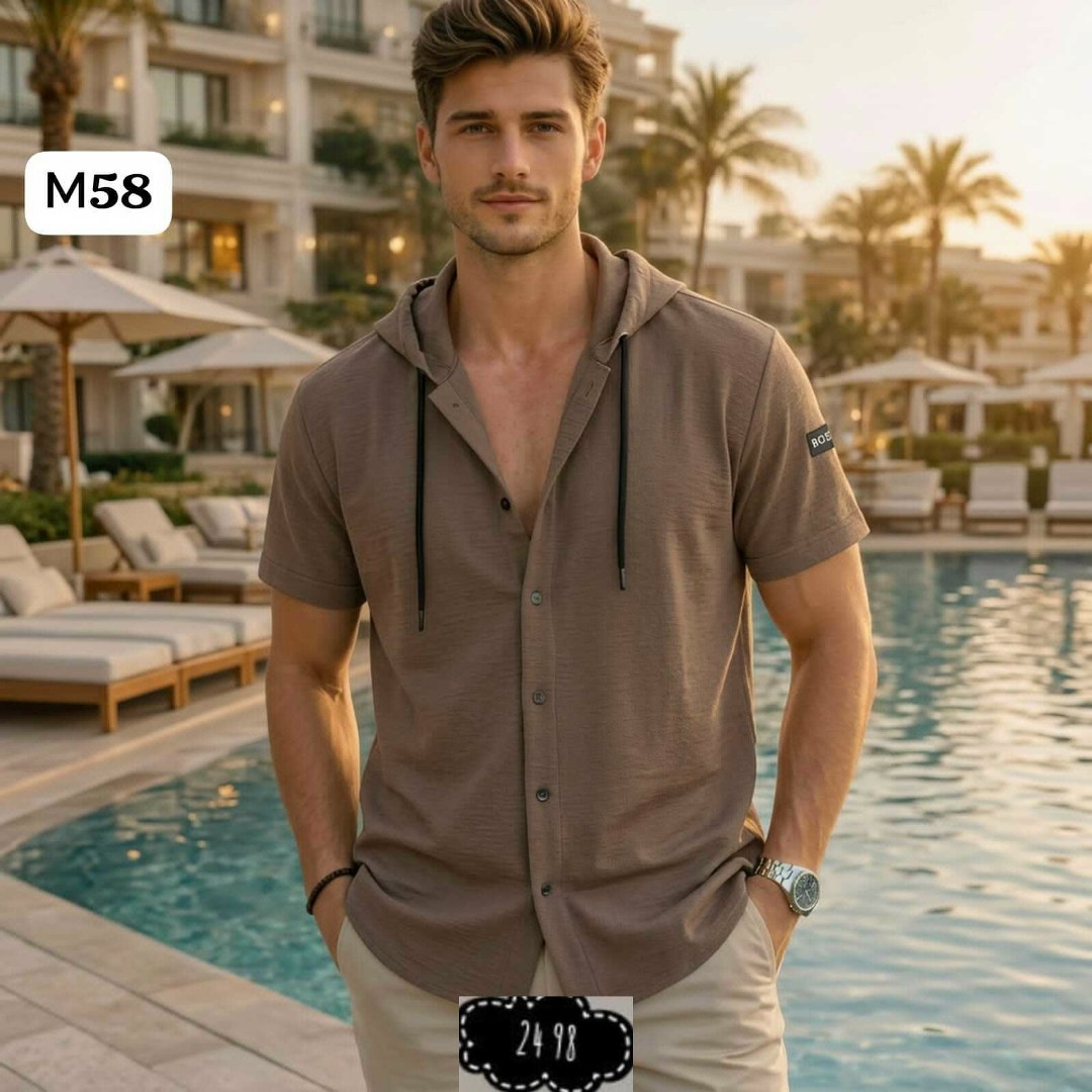 рубашка мужская черная,рубашка мужская,мужская мода,мужская рубашка с короткими рукавами,рубашка с капюшоном мужская