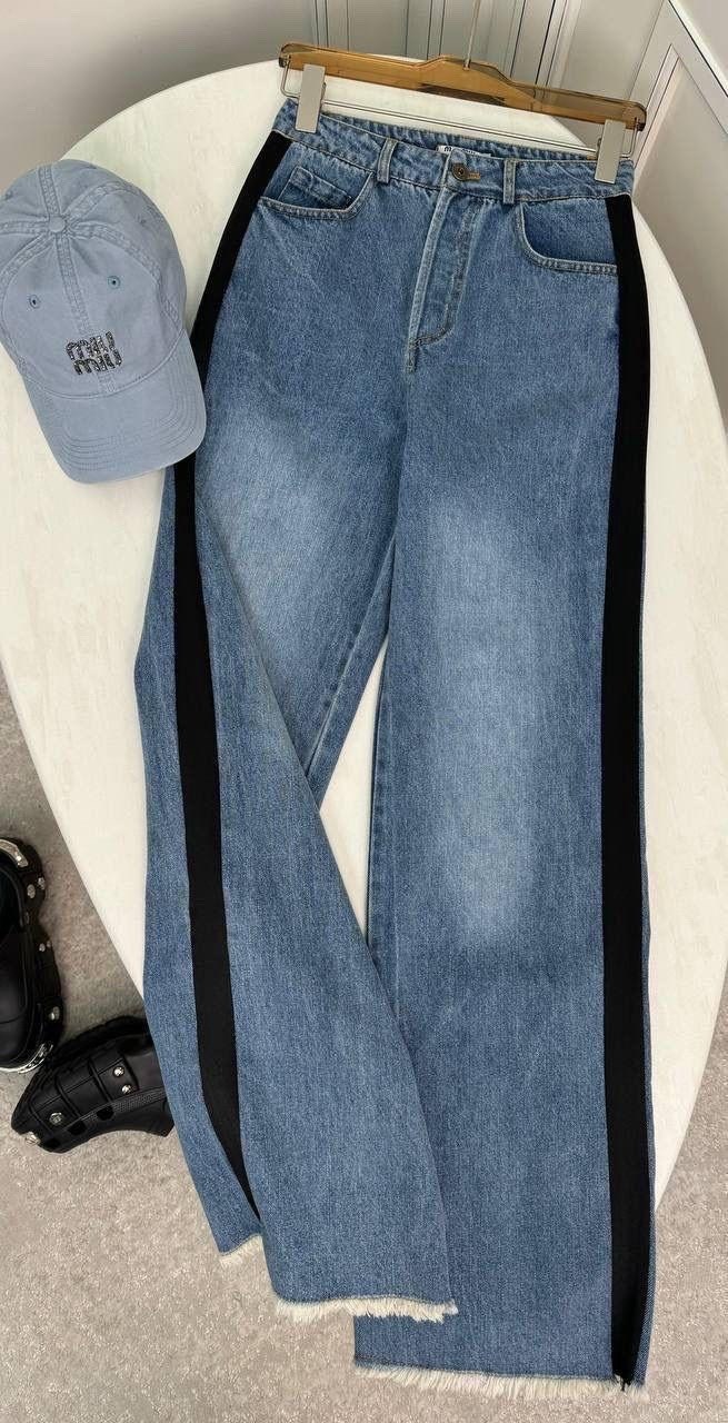 джинсы комбинированные,широкие джинсы,широкие джинсы женские,джинсы модные,джинсовые широкие брюки