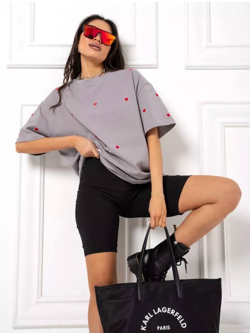 футболки оверсайз женские,футболки оверсайз,футболка оверсайз с принтом сердце fashion_style 221946500,футболки оверсайз с принтами,женская футболка