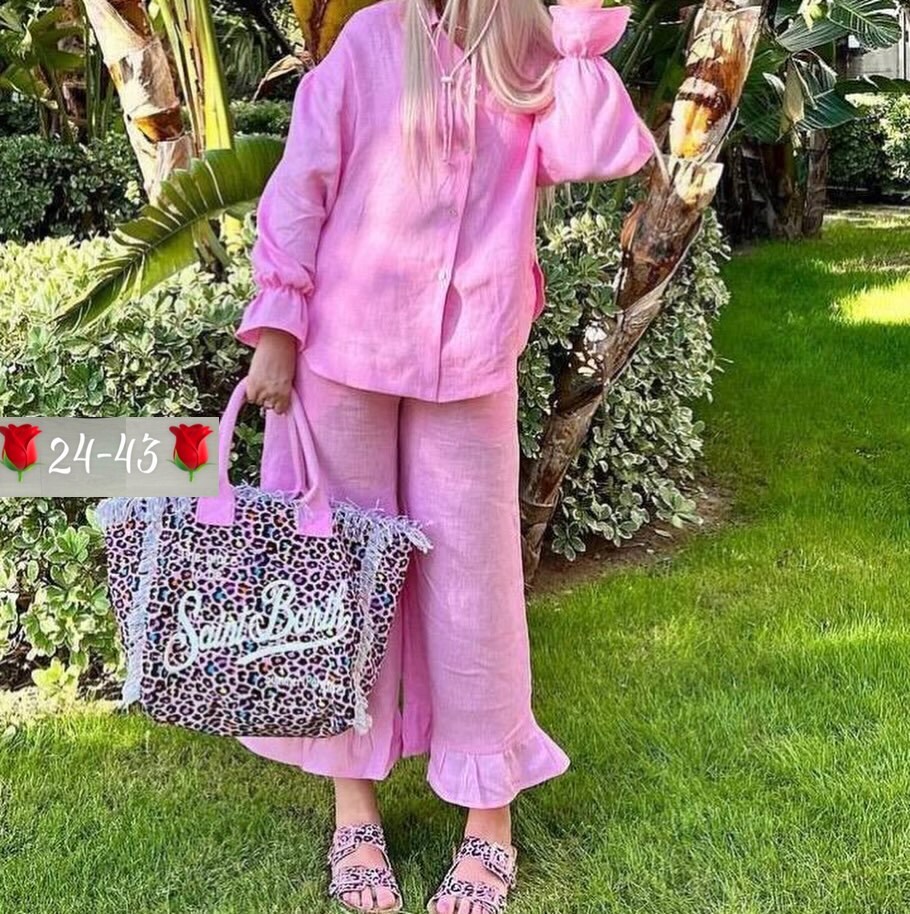 летний костюм женский,костюм розовый,летний брючный костюм,костюм женский льняной,модный костюм