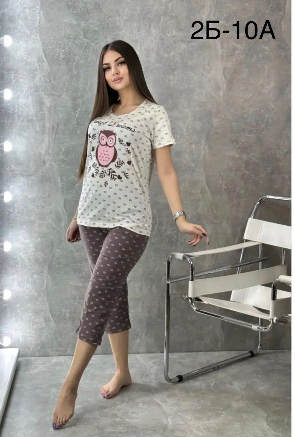 пижама с бриджами,пижама серая,пижама женская,пижама женская с бриджами,пижама женская коричневая