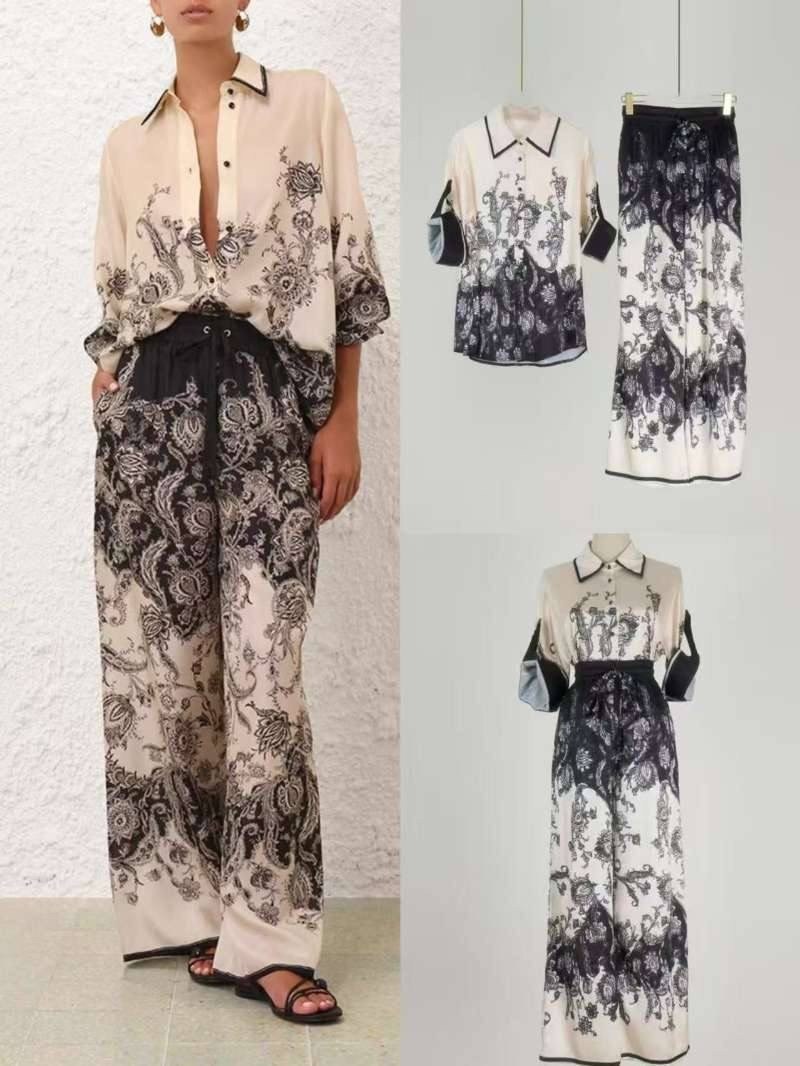 брючный костюм,костюм шелковый,брендовые одежды,костюм с принтом,брендовые вещи