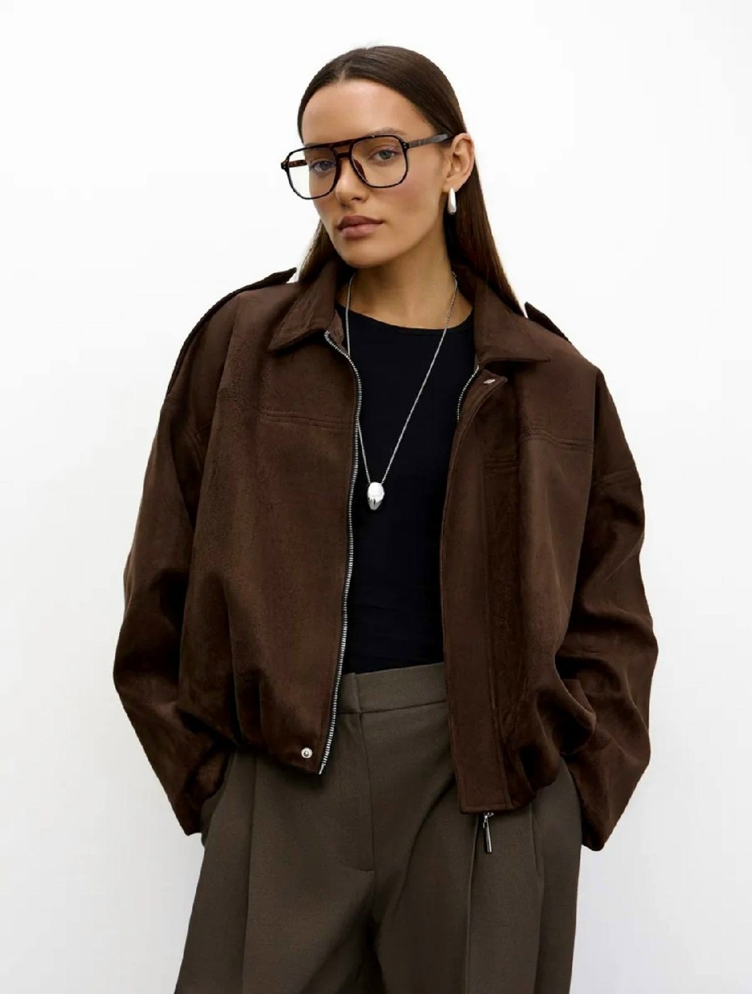 куртка бомбер,бомбер кожаный оверсайз ayonx,куртка оверсайз,коричневая куртка,бомбер куртка оверсайз