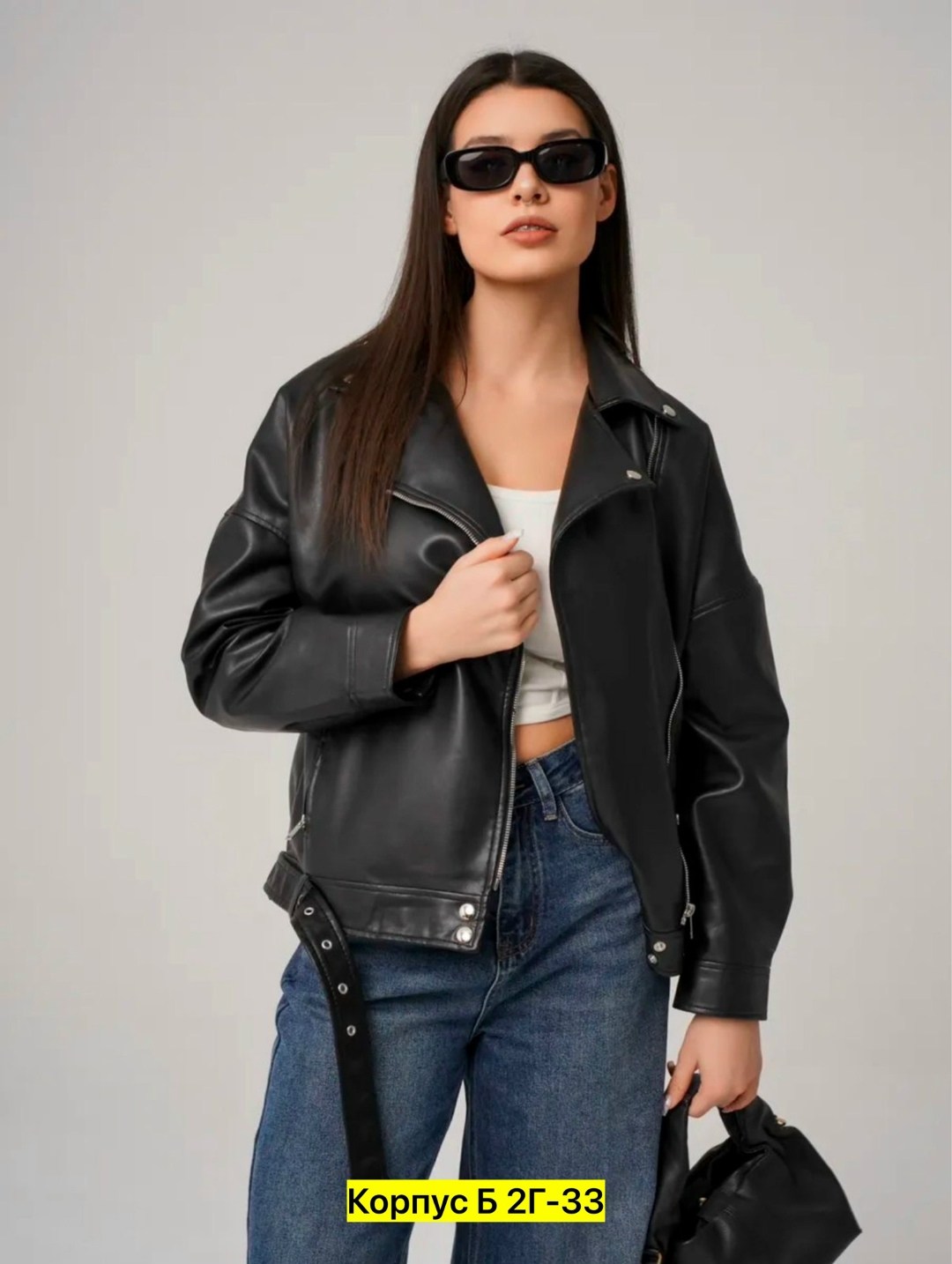 куртка-косуха oversize из искусственной кожи,куртка косуха,куртка косуха h&f b женская оверсайз арт: 28918766,куртка кожаная,куртка-косуха oversize из искусственной кожи befree