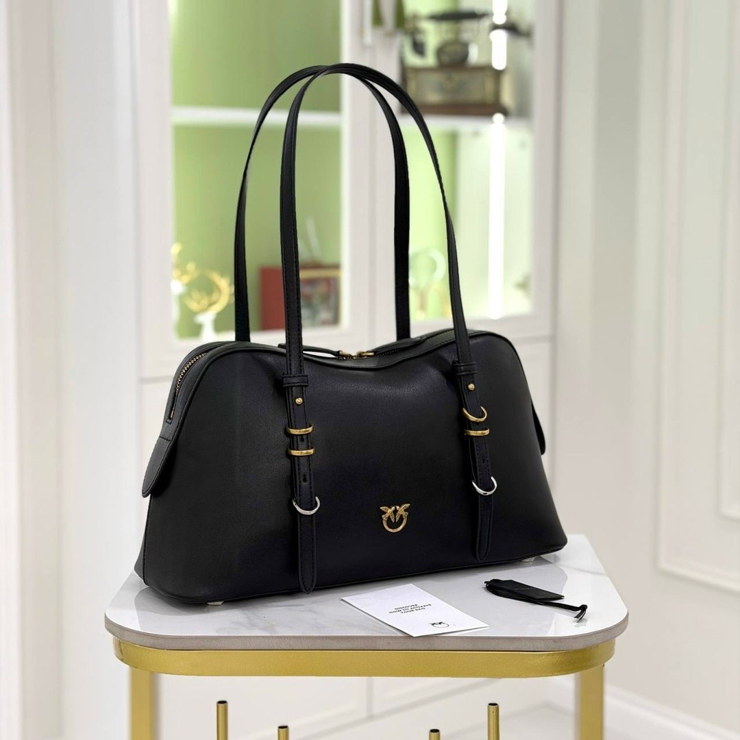 сумка pinko женская,сумки pinko,сумка,сумка тоут pinko,черная кожаная сумка