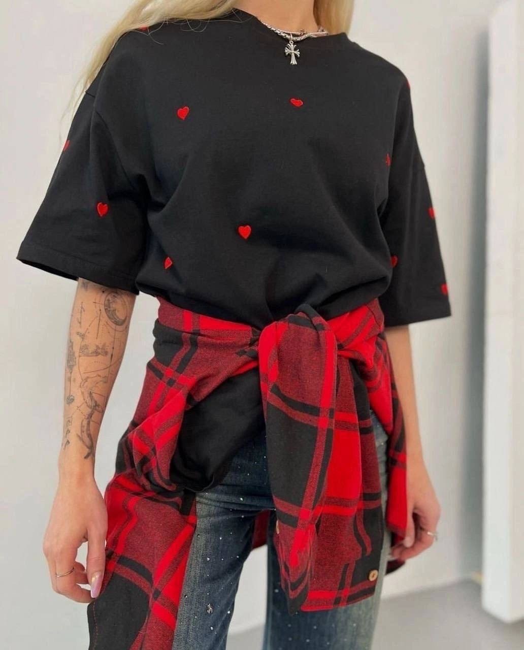 футболки оверсайз женские,футболки оверсайз,футболка оверсайз с принтом сердце fashion_style 221946500,футболки оверсайз с принтами,женская футболка