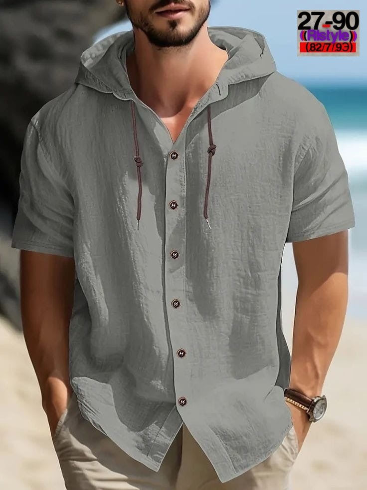 рубашка с капюшоном,летние рубашки,рубашка мужская с капюшоном,рубашка мужская белая,мужская льняная рубашка