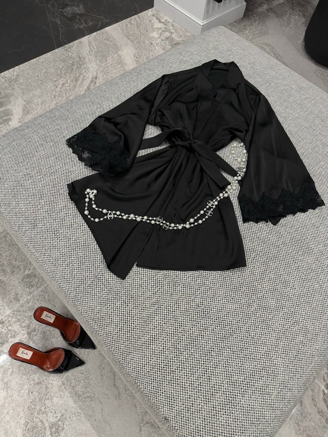 пеньюар комплект кружевной халат и сорочка mira style,пеньюар атласный,халат пеньюар,женский пеньюар,пеньюар