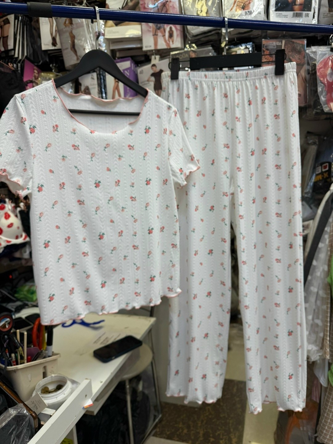 женские пижамы,пижама 1850059-1 sadovod 365 дней,костюм домашний пижама,пижама со штанами,комплект женской пижамы