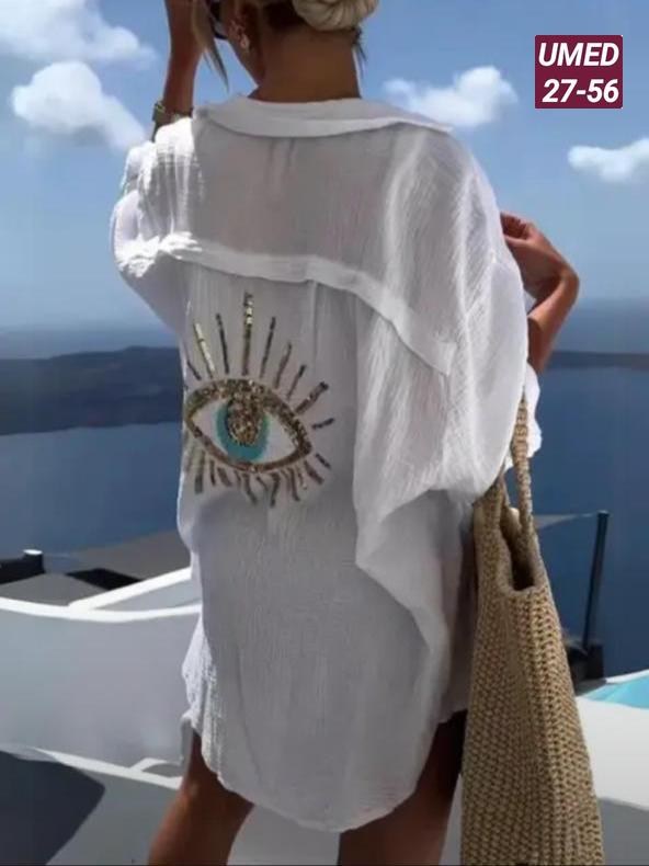 блузка с пайетками,пляжная рубашка женская,летняя накидка,рубашка с пайетками,пляжная одежда